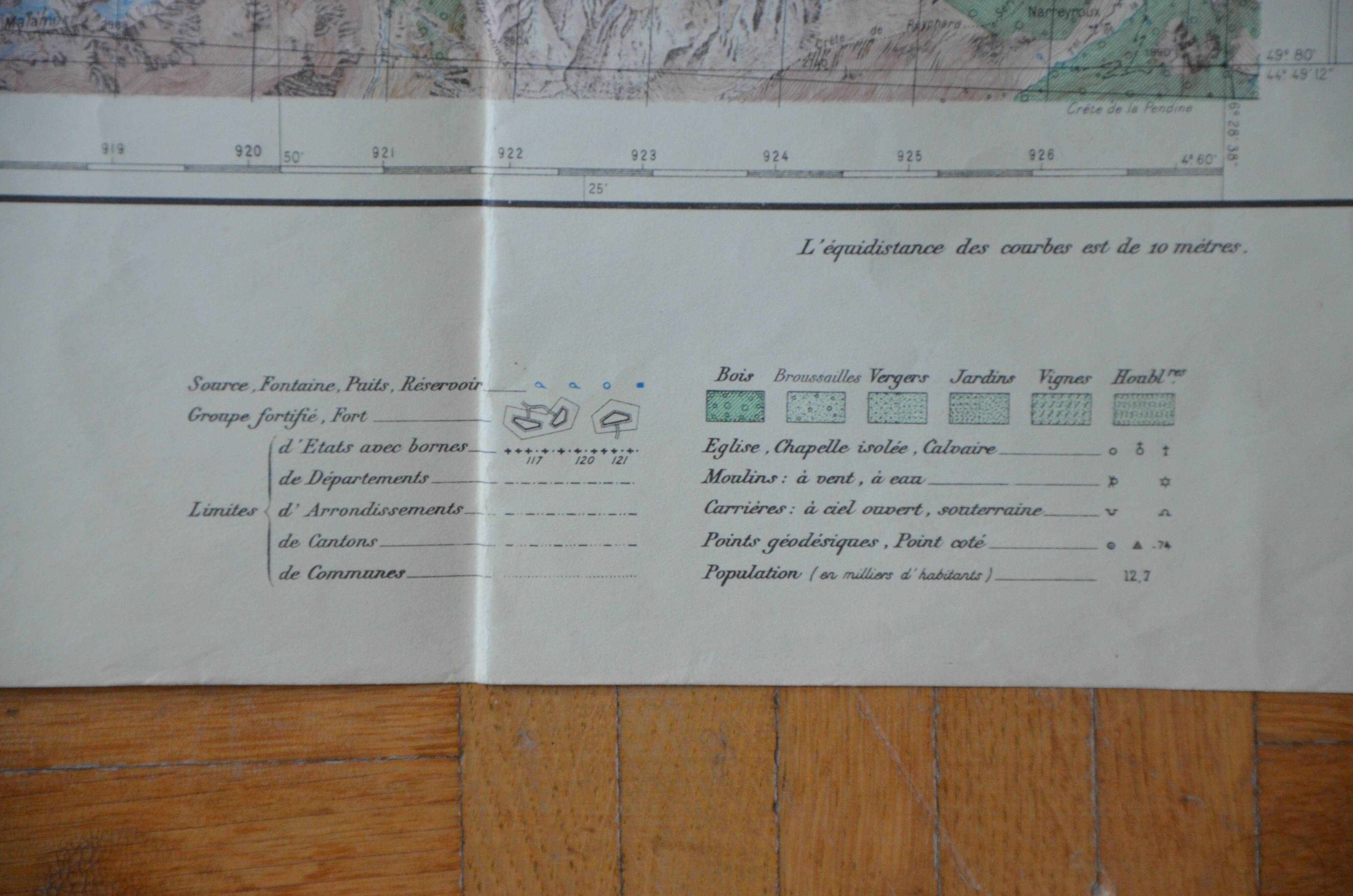 Saint Christophe vintage IGN map