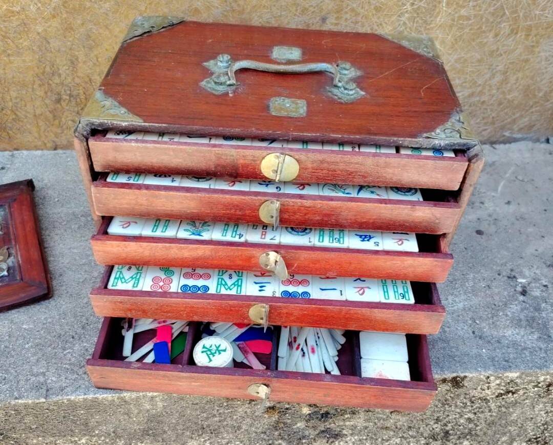 Antique Mahjong Game Box Dating from the Early 1900s