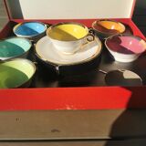 Set of coffee cups and faience saucers from Salins