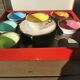 Set of coffee cups and faience saucers from Salins