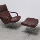 Early 'F141' lounge chair with ottoman by Geoffrey Harcourt for Artifort, 1972