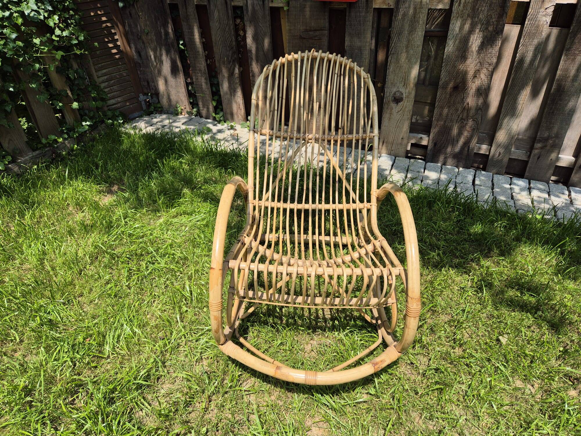 Vintage rattan rocking chair