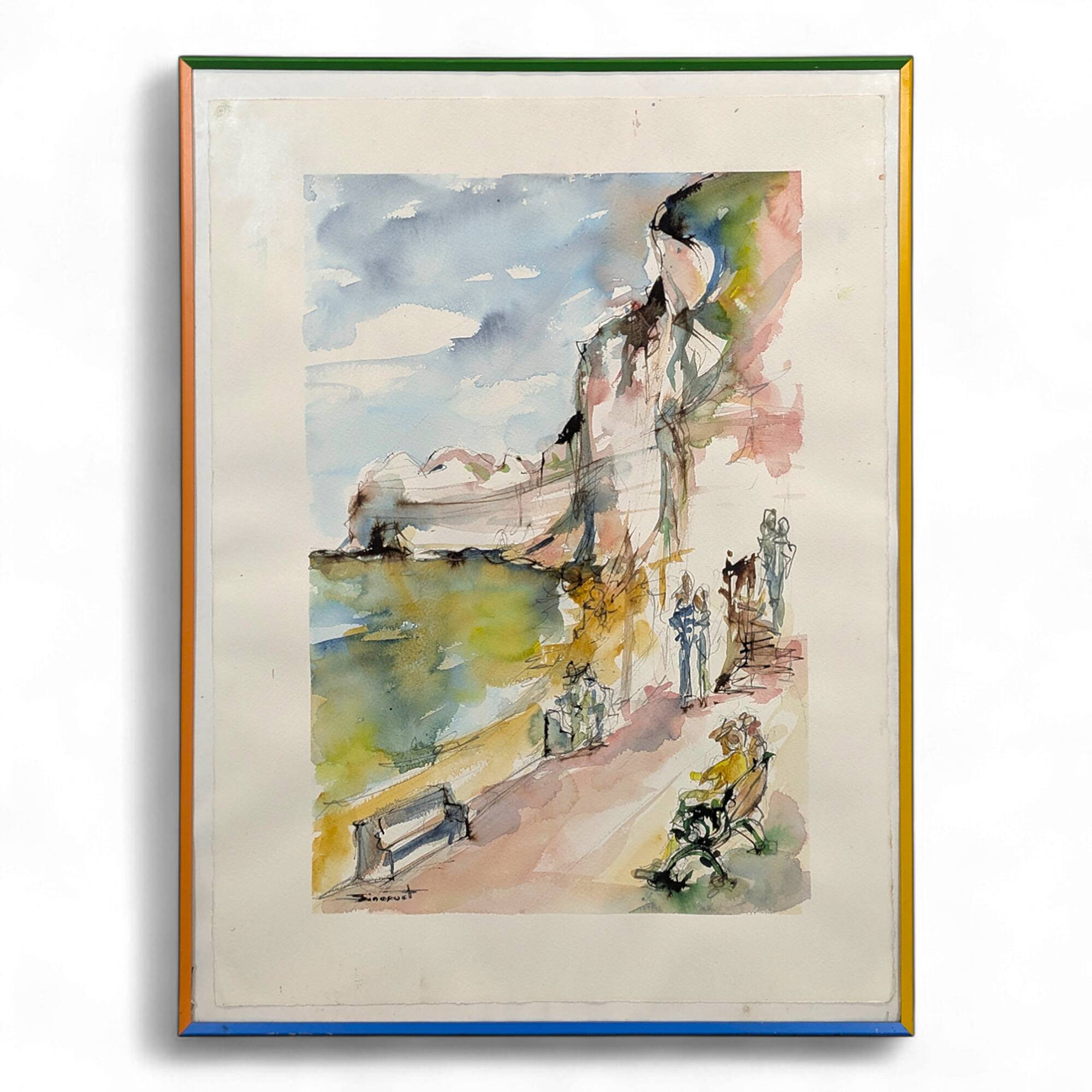 Tableau cliffs of the Normandy coast by Dominique Sinoquet