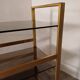 Brass shelf, smoked glass