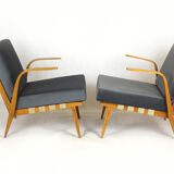 2 fauteuils en bois courbé du milieu du siècle de drevozpracujici druzstvo, 1962, ensemble de 2