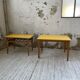 Duo de tables basses bois jaune