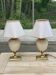 Vintage bedside lamp pair golden pineapple egg Maison Le Dauphin years
