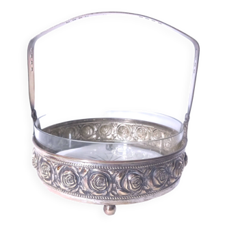 Art Nouveau Secessionist Style Handled Cup with Embossed Roses