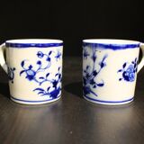 Pair of Tournai porcelain cups
