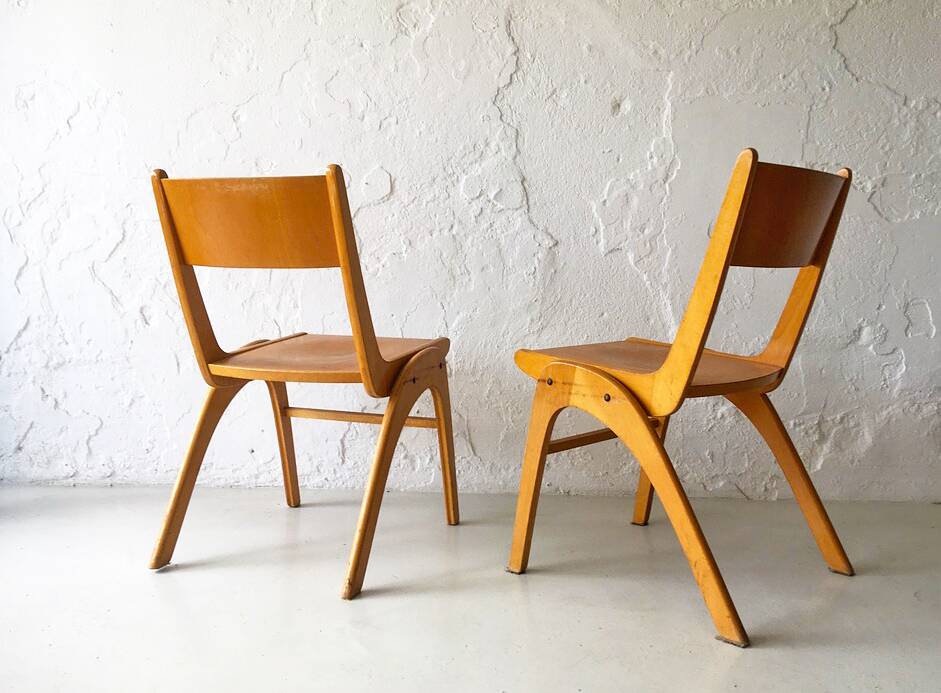 Set of 2 Danish chairs, 1960s