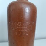Ancienne bouteille de gin en grès - vase en grès