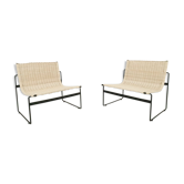Chauffeuses en rotin de Gregorio Vicente Cortes et Luis Onsurbe pour Metz and Co, design néerlandais 1961