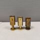 3 beautiful Danish designed candle holders in solid brass.