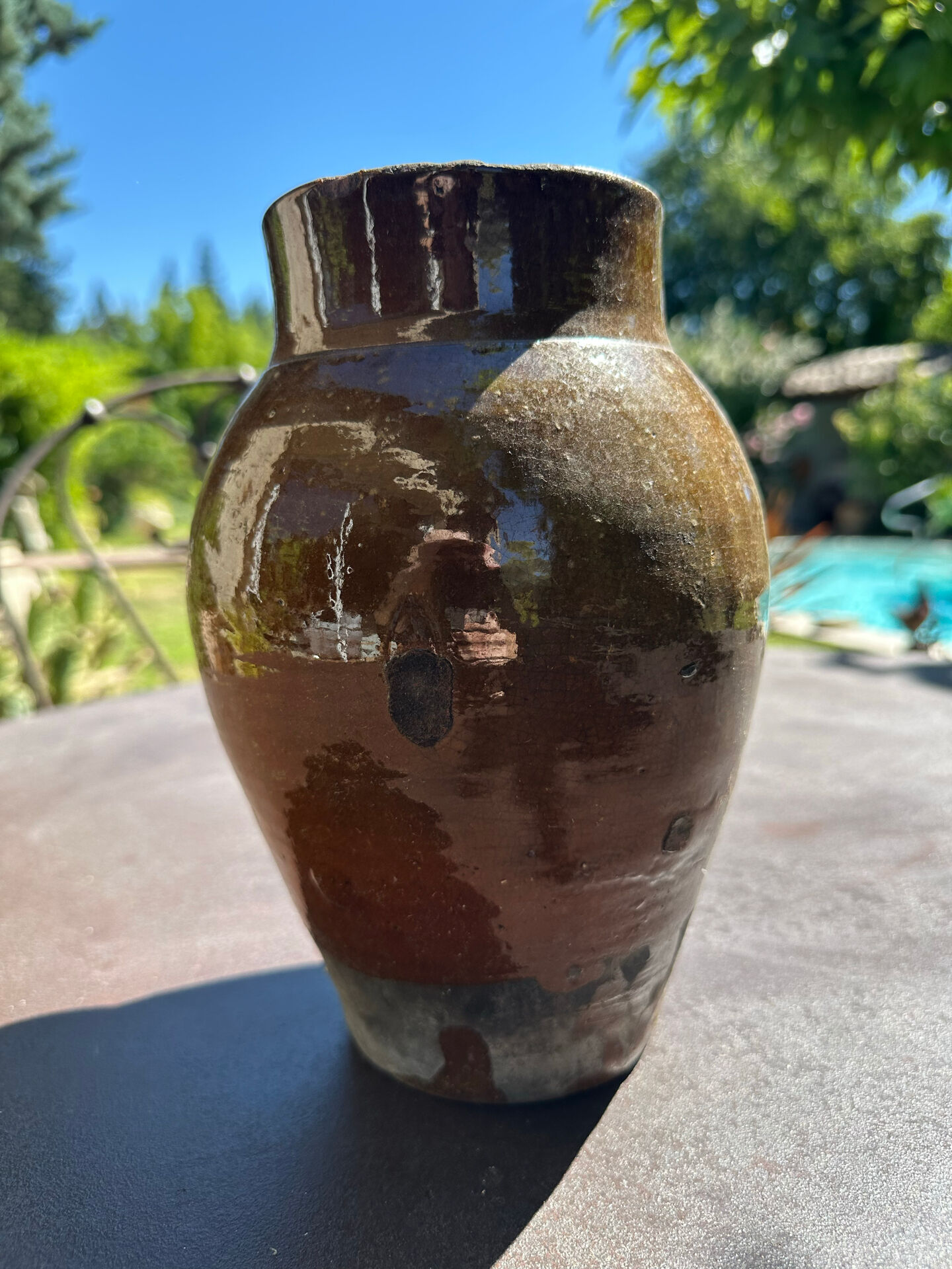 Clay pottery jug