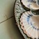 Rare green Longchamp oyster plate