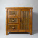 Meuble d'appoint chiffonnier en rotin bambou ethnique vintage