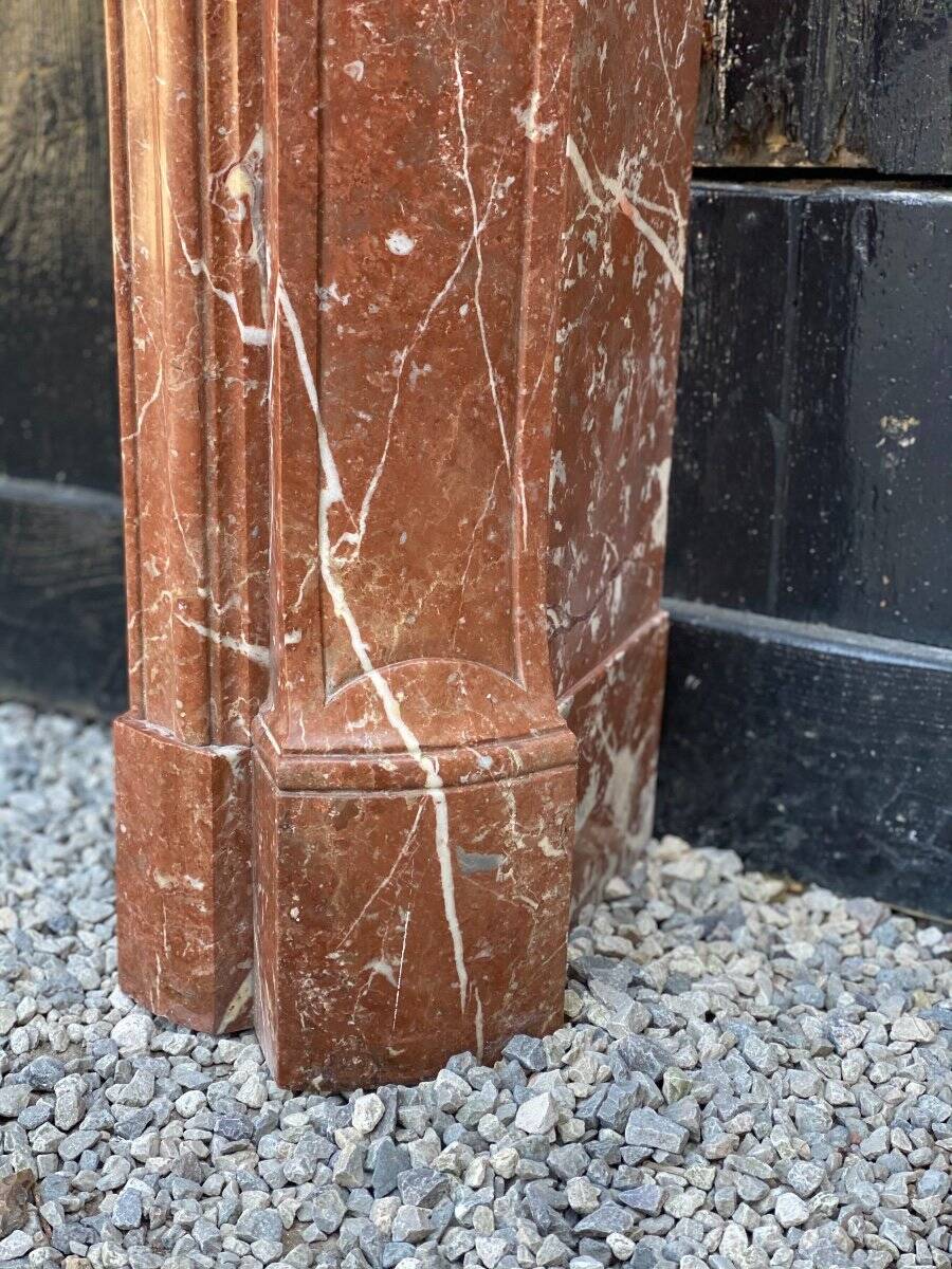 Louis XV style fireplace in Rance marble