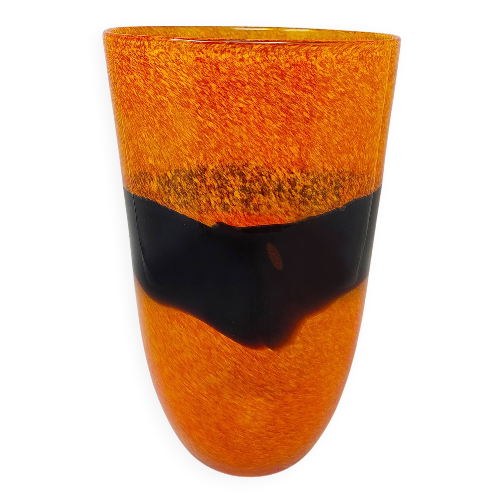 1970s Astonishing Vase By Ca' dei Vetrai in Murano Glass. Made in Italy