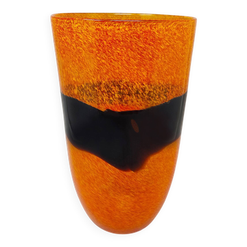 Vase étonnant des années 1970 par Ca' dei Vetrai en verre de Murano. Fabriqué en Italie.