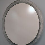 1960 lucite resin round mirror, by ED, 60 cm