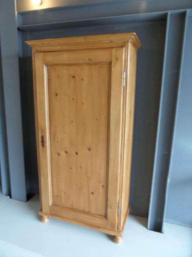 Antique pine one door cabinet
