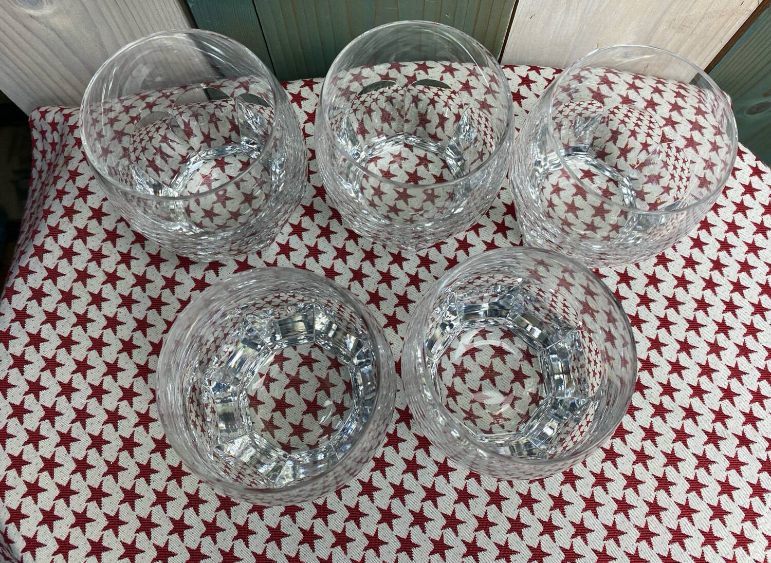 Lot de 5 gobelets en cristal
