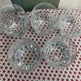 Set of 5 crystal cups