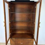 Art Deco walnut display cabinet