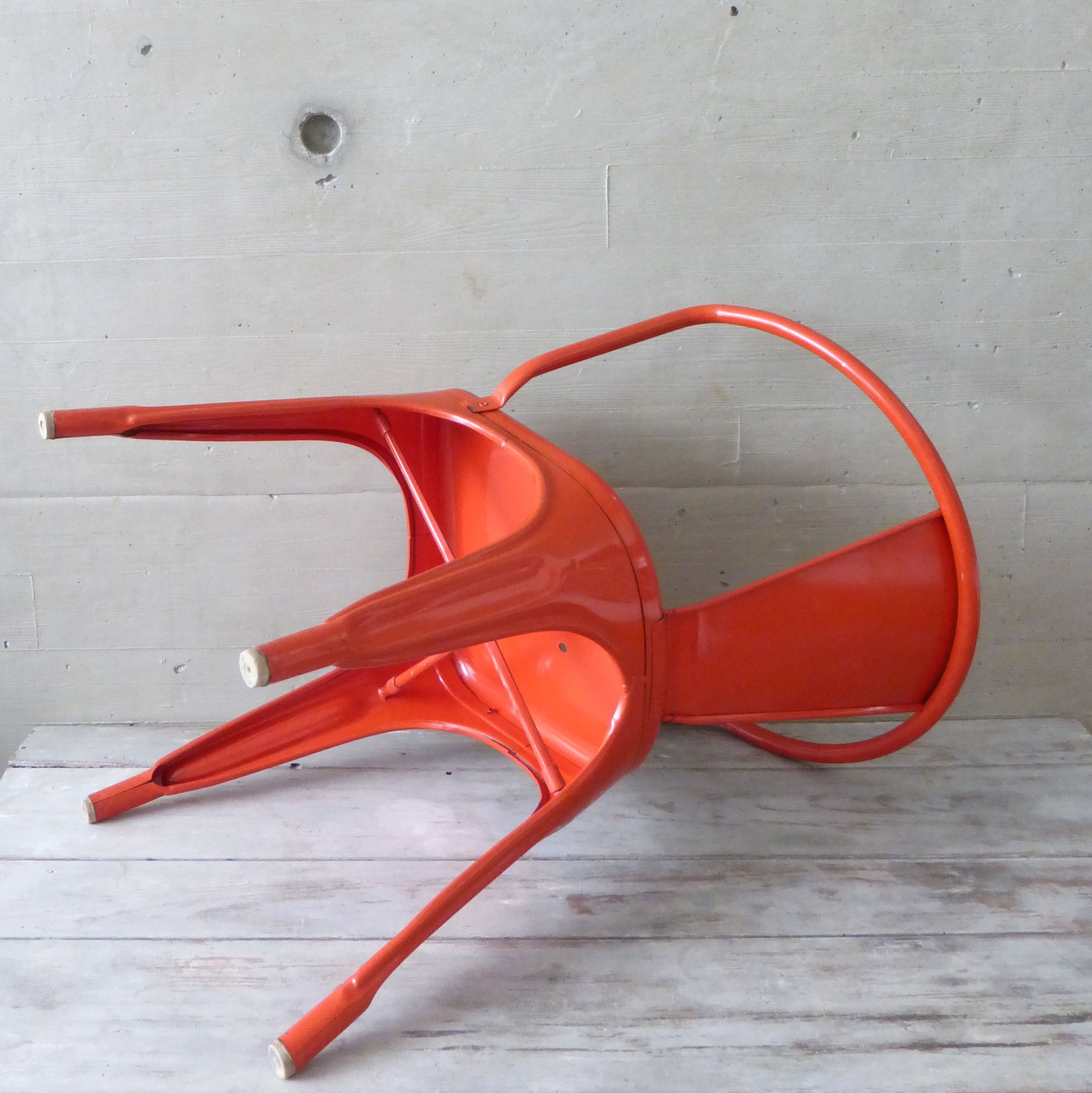 Pair of chairs A 56 - Tolix - Jean Pauchard - 1950-70 - vermilion Red