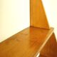 Set of 2 shelves solid oak 1950