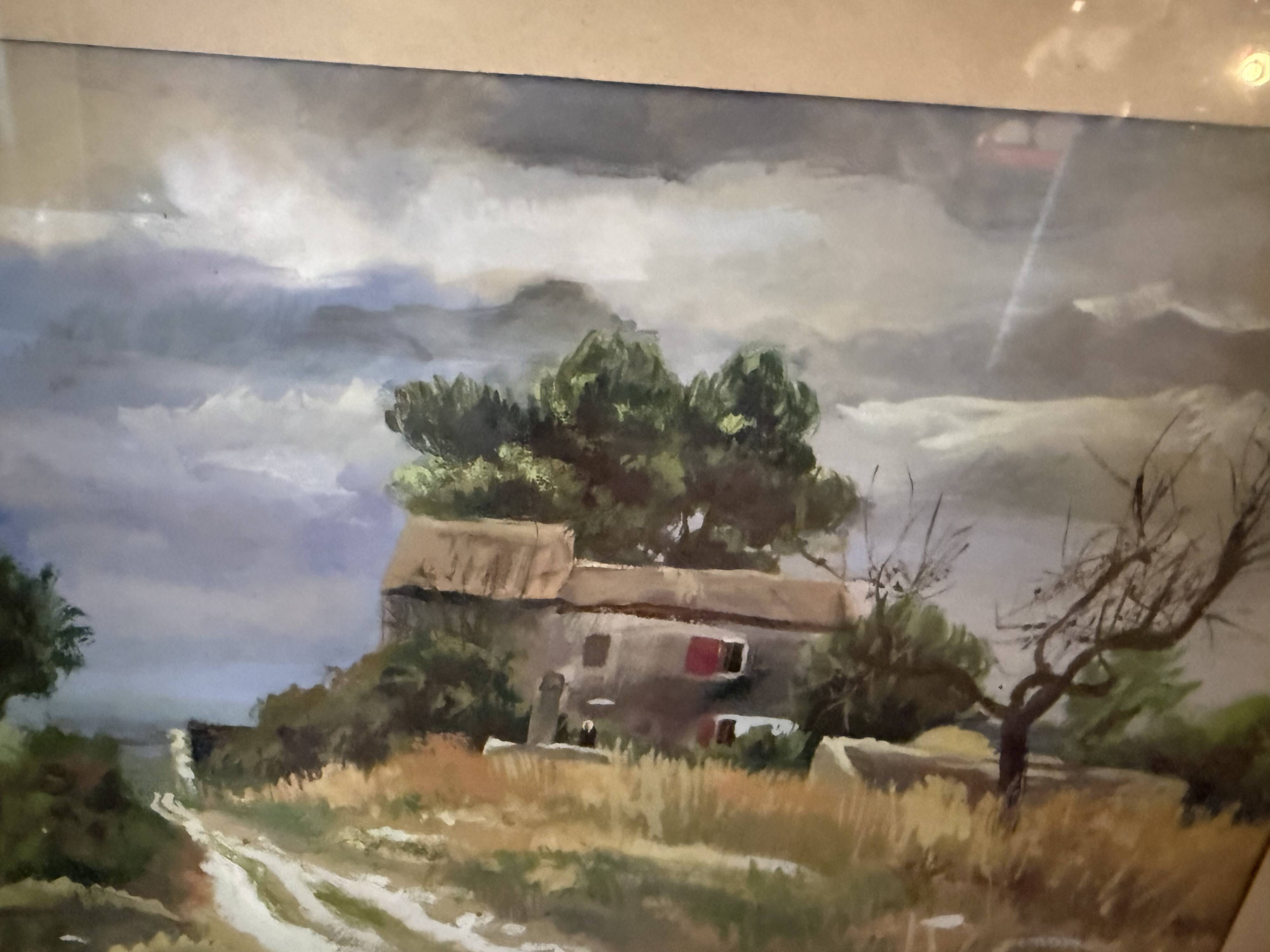 Landscape painting of the countryside signed Bellenger.