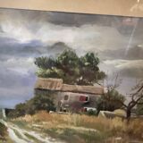 Landscape painting of the countryside signed Bellenger.