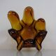 Large Murano amber glass bowl, Italy, 1960s