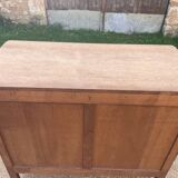 Large stripped oak chest of drawers