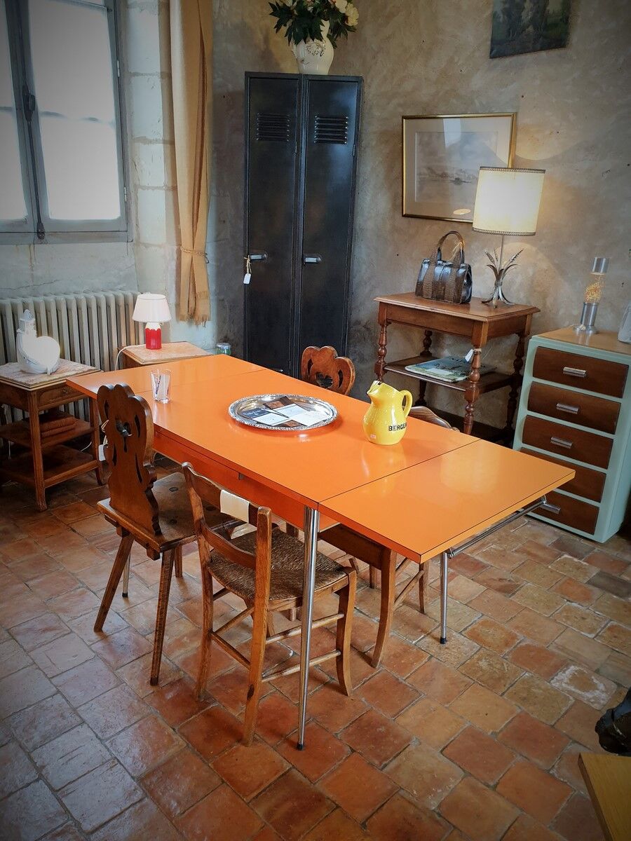 Table formica orange brand Rotub vintage