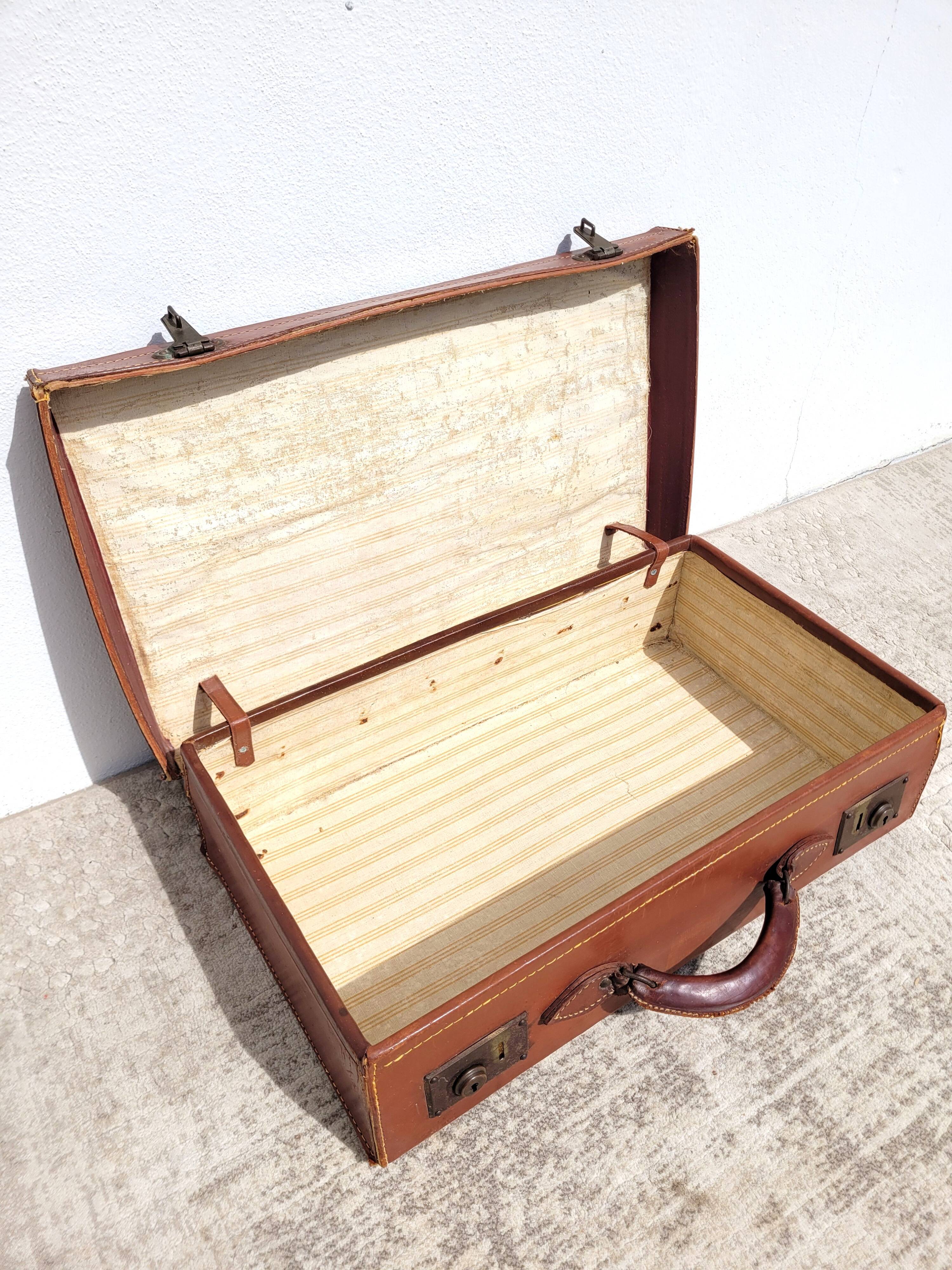Old leather suitcase ASD