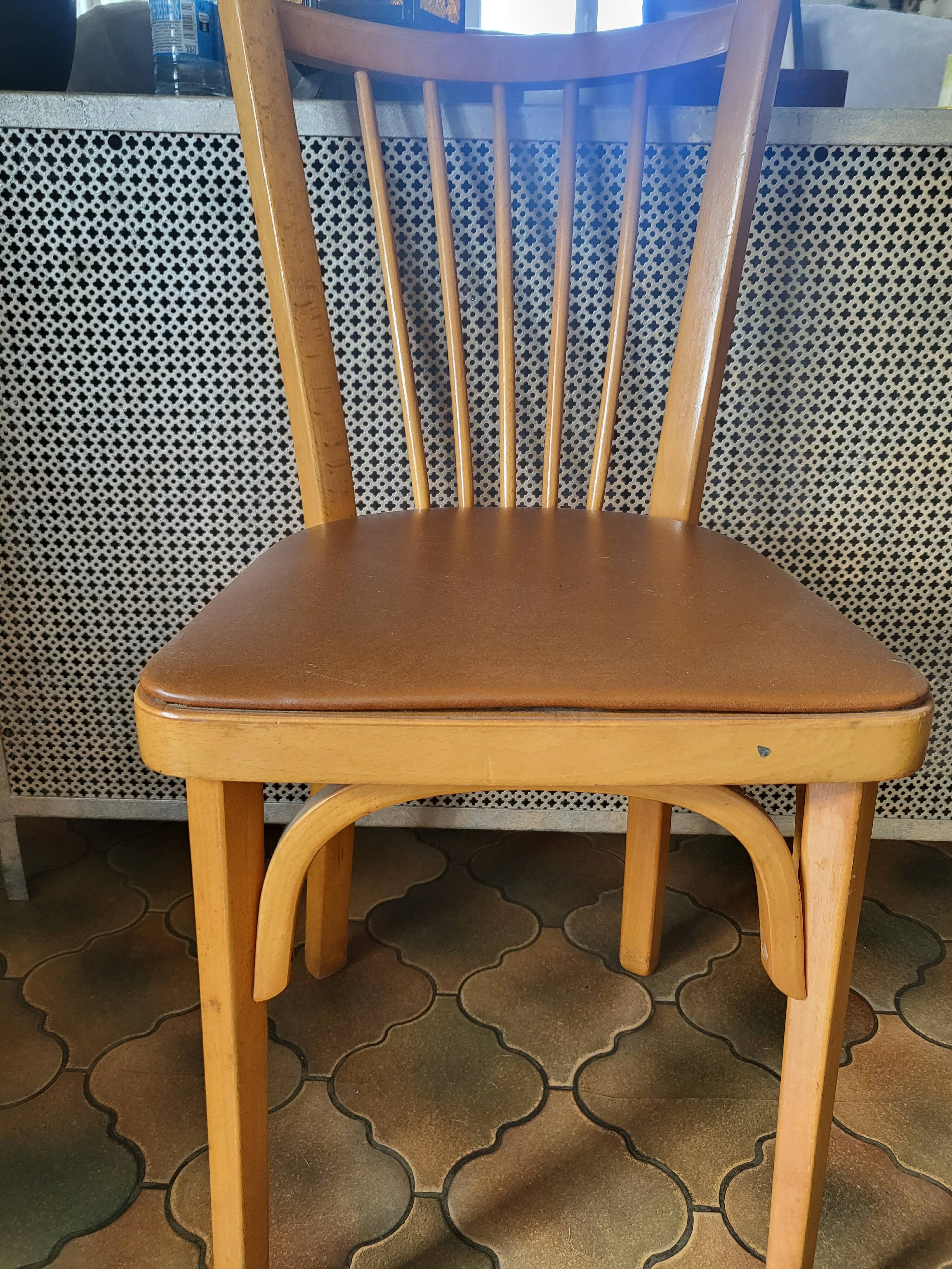 Paire de  chaises bistrot Baumann