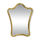 Curved wall mirror in gilded wood Chelini Firenze, mid-century, Italy, 1950s.