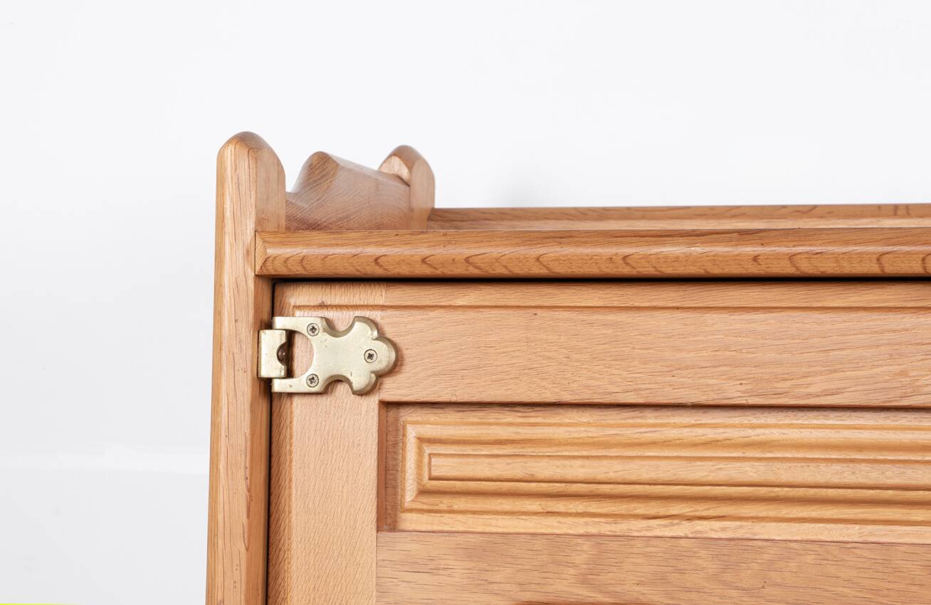 French enfilade in solid oak by Guillerme and Chambron 1960.