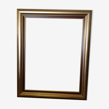 Gilded wood frame with an aged look without glass