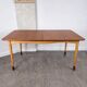 Rare teak and maple dining table with 2 extensions by Finn Juhl for Bovirke, Denmark, 1950.