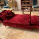 Red velvet daybed