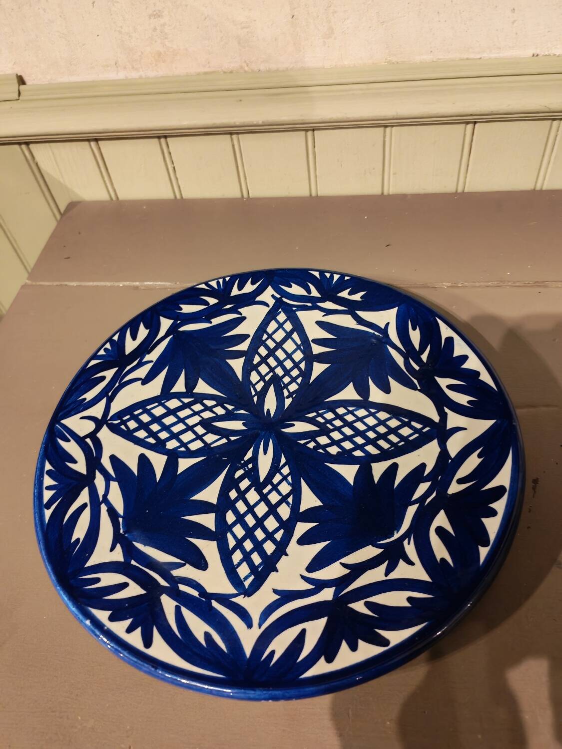 Vintage handmade ceramic plate