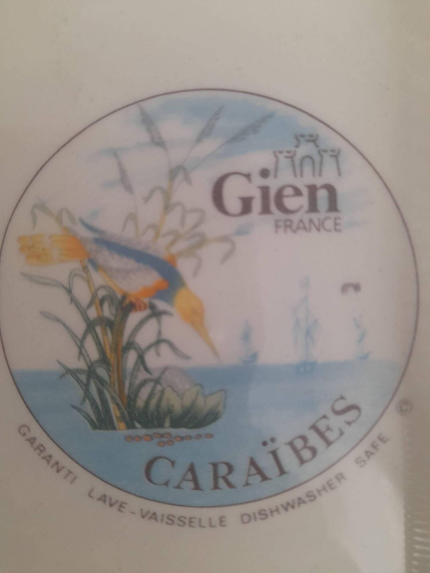 Assiette Gien Caraïbes