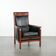 Beautiful and very comfortable black Art Deco design armchair