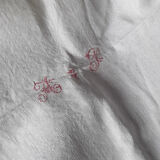 Damassed tablecloth with cotton monogram