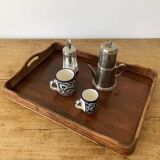 Old large wooden tray