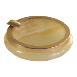 Ashtray in onyx and brass