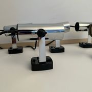 Set de 5 appliques vintage orientable chromée, Italie 1970