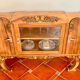 Buffet Art Nouveau restauré avec vitrine